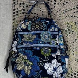 Vera Bradley Lined Lunch Bag “Mod Floral” Blue Retired